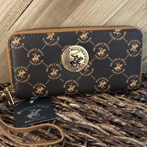 Beverly Hills Polo Club Dark Brown and Gold Wallet